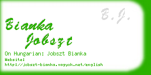 bianka jobszt business card